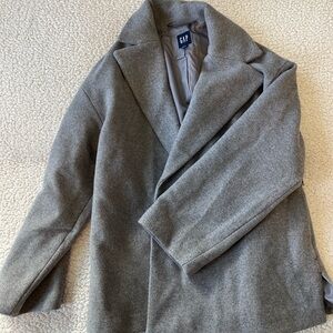 GAP women’s peacoat gray with tie belt
